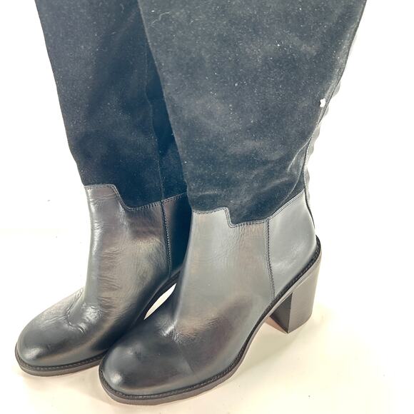 Franco Sarto Rivet Tall Riding Boots 9.5 Heel NWOT Suede Leather High Academia - Picture 10 of 10